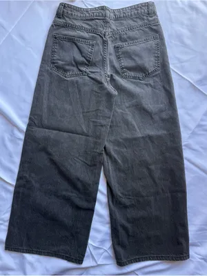 Divided by H&M Wide Leg Black Denim Jeans Size 0 thumbnail 4