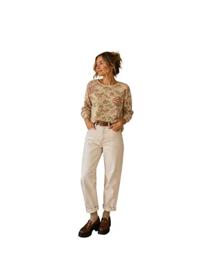Vintage 90s Basic Editions Floral Tapestry Sweater Small Butter Mom Grannycore thumbnail 2