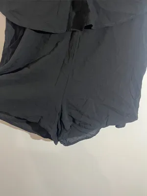 UK2LA Black Draped Off-Shoulder Romper thumbnail 4