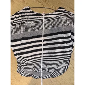 Free People Vintage Azalea Striped Dolman Top Black White Large thumbnail 3