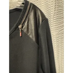 Rafaella Women's 100% Cotton Black Long Sleeve Zipper Accent Shoulder Blouse‎ XL thumbnail 6