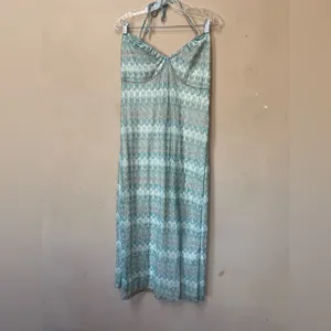 Wild Fable XL Blue Pastel Crochet Halter Midi Dress Boho Beach thumbnail 3