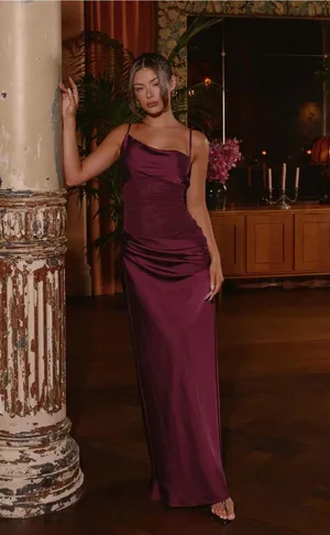 maroon peppermayo prom dress thumbnail 1