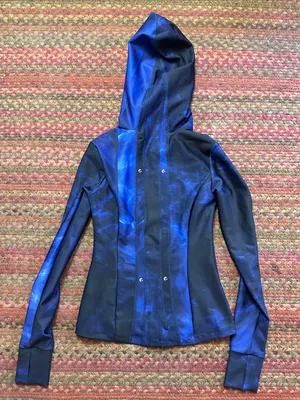 GHOST FLOWER WATER Navy & BLACK HOODED ACTIVE Jacket Blue thumbnail 6