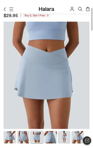 Halara airy crossover tennis skirt thumbnail 2