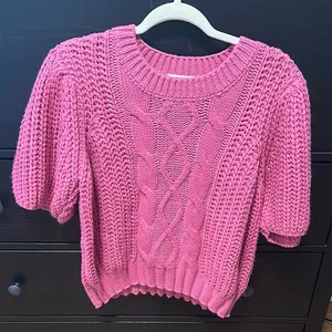 Pink vestique sweater top thumbnail 1