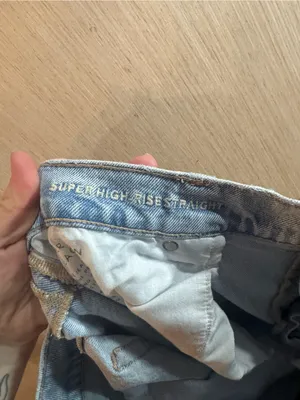 American Eagle Outfitters Super High Rise Light Wash Straight Jeans Size 20 thumbnail 4