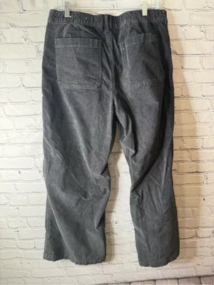 American Eagle Outfitters women’s Corduroy Wide-Leg Pants in Charcoal Gray 12 thumbnail 4
