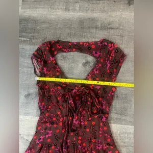 FREE PEOPLE It Takes Two Wrap Dress in Plum Multi thumbnail 9
