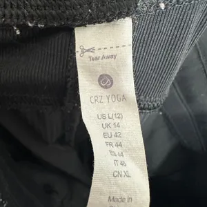 CRZ YOGA Joggers Pants Womens L 12 Black Dance Studio Striped Ruched Pockets 30" thumbnail 4