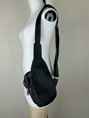 Cross Body Bag Unisex Black Nylon Backpack Adjustable Sports Primicia Pro thumbnail 8