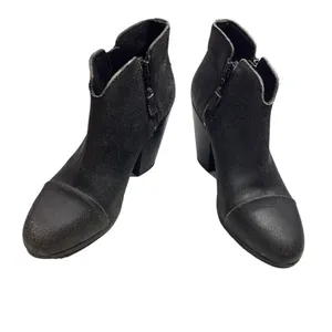 Rag & Bone Margot Black Distressed Leather Booties thumbnail 2
