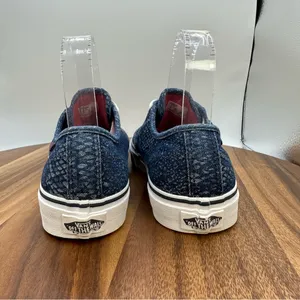 Vans Low Top‎ Lace Up Shoes Sneakers Denim Snake Print Skater Casual Women's 6.5 thumbnail 2