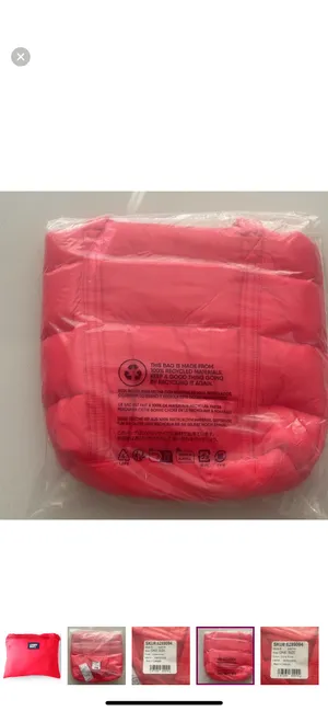 (NWT) Lands’ End Wanderweight Ultralight Packable Tote Bag in Coral Rose thumbnail 5