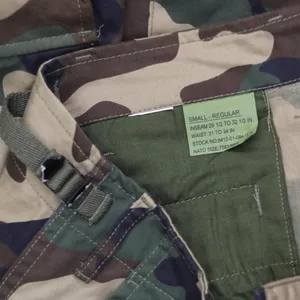 NWT Urban Renewal Button Fly Cargo Military Straight Leg Pants Green Camo S thumbnail 6