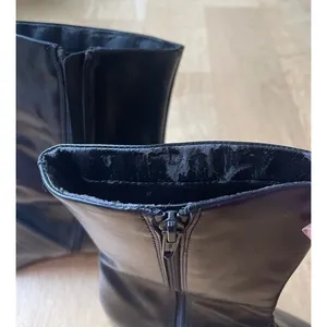 Women Zip up black biker boots size 6.5 thumbnail 6