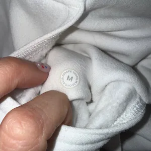 Lululemon All‎ Yours Hoodie Women Medium White Good Fleece Pullover Pocket thumbnail 3
