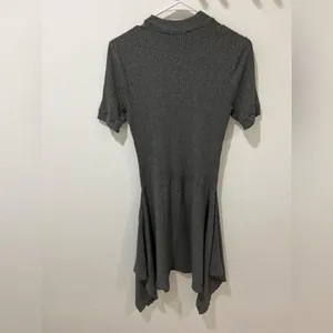 Anthropologie Women Small Susana Monaco Grey Ribbed Mini Dress Fall Chic thumbnail 6