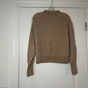 Quince Merino Wool Baby Alpaca Ribbed Mock Neck Sweater Tan Small Capsule basic thumbnail 7