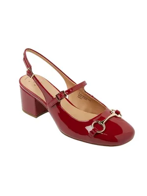 A New Day Womens Lucky Square Toe Mary Jane Heels Block 94305218 Red 6.5M thumbnail 10