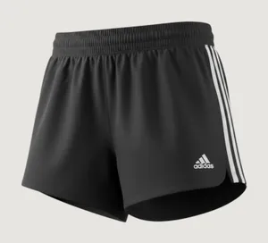 Adidas Pacer 3-Stripes Woven Training Shorts Black White AEROREADY Womens thumbnail 1