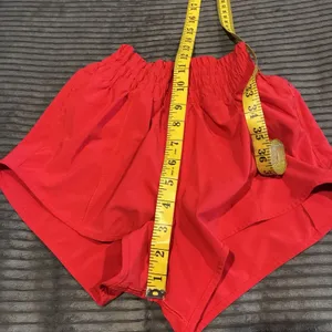 CRZ YOGA Women's Red Athletic Shorts Elastic Waist Zip Pocket Size XXS 00 thumbnail 4