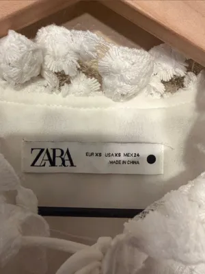 ZARA TEXTURED WEAVE MINI DRESS WHITE Size XS thumbnail 7
