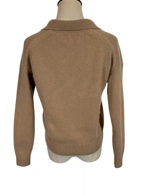 Aritzia Wilfred Luxe Cashmere Clara Sweater in Gold Camel thumbnail 11