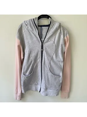 Lululemon On The Daily Hoodie Heathered White / Butter Pink size 8 thumbnail 5