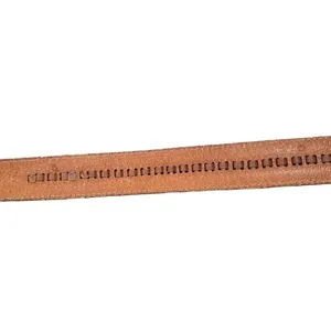 Vintage Brown Leather hand crafted belt timeless classic design minimalist thumbnail 9
