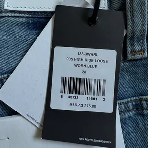 RE/DONE 90s High Rise Loose Jeans Womens 28 Worn Blue Straight Leg NWT thumbnail 3