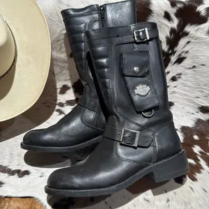 HARLEY-DAVIDSON Booker Motorcycle Riding‎ Boots size 8 A14 thumbnail 1