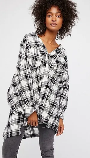 FREE PEOPLE Not Your Boyfriends Oversize Tunic size small thumbnail 1