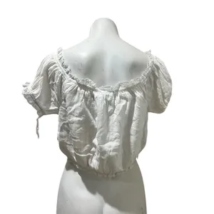 American Eagle Women's Off-Shoulder Lace Blouse White Size M thumbnail 8