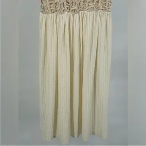 Zara cream ivory off white crochet midi dress thumbnail 5