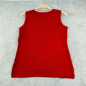 Exclusively Misook Knit Shell Women S Red Sleeveless Tank Top Elevated‎ Basic thumbnail 7