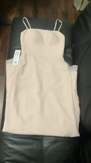 Azazie NWY TAYLA Sheath Square Neckline Chiffon Floor-Length Blushing Pink Sz A4 thumbnail 7