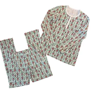 ROLLER RABBIT Women's Monkey Mas Pajamas Christmas Pajamas Size XS Matching Set thumbnail 13