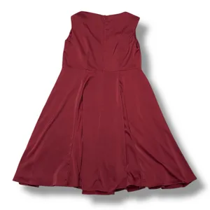 ModCloth‎ Anthropologie ALine Mini Dress Red Burgundy Sleeveless Fit & Flare thumbnail 6