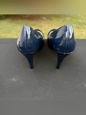 Nickels Navy Blue Patent Leather "Denny" Platform Pump Heels Size 7.5M thumbnail 6