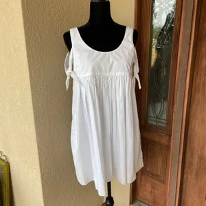 Trafaluc Collection Womens Dress Size M Zara White Poplin Bow Sleeve‎ Mini NEW thumbnail 5
