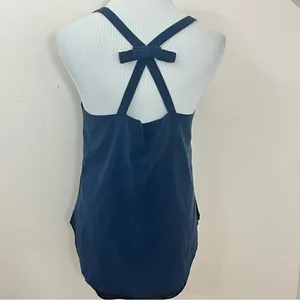 Amanda Uprichard Navy Silk Bow Back Camisole Tank Top M thumbnail 3