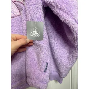 NEW Disney The Little Mermaid Ariel Purple Fuzzy Spirit Jersey Top Size Small thumbnail 4
