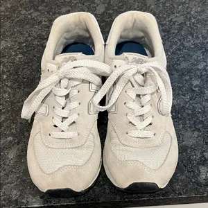 New Balance White Lace-Up Sneakers thumbnail 7