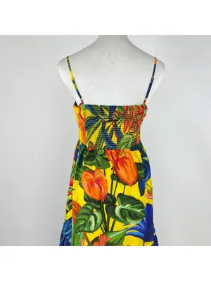 NWOT Farm Rio Cotton Bright Nature Maxi Sundress Multicolor Size XS thumbnail 7