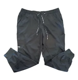 Grey's Anatomy Black Cargo Jogger Scrub Pants with Drawstring thumbnail 1