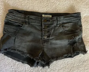 Billabong Charcoal Gray Denim Shorts thumbnail 2