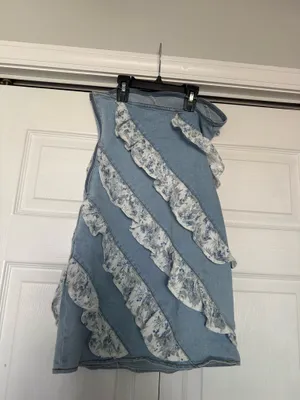 Light Blue denim dress thumbnail 3