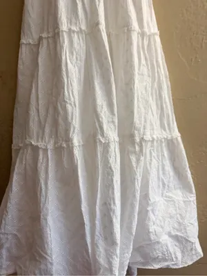 MINKPINK White Tiered V-Neck Maxi Dress thumbnail 2