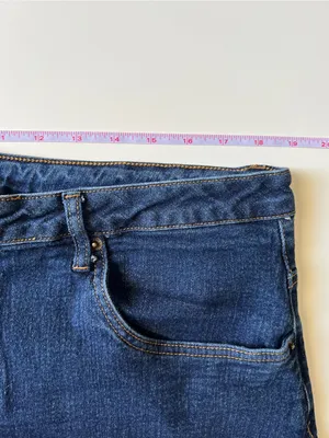 Hybrid & Company Plus Size 22 Stretch Denim Pencil Mini Skirt Dark Wash thumbnail 11